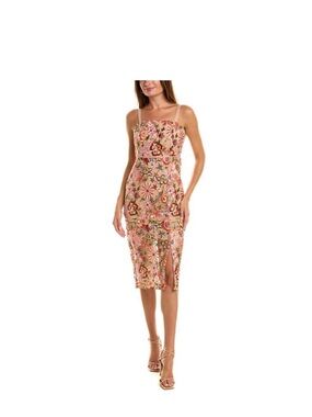 Sam Edelman Embroidery Detail Midi Dress - Size 4